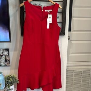 Trina Turk Red Asymmetrical Dress